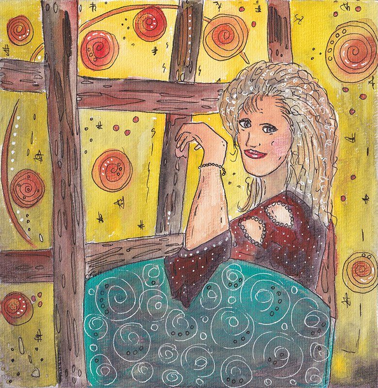 Aquarell-Portrait von mir Nicht so ganz gelungenes Selbstportrait