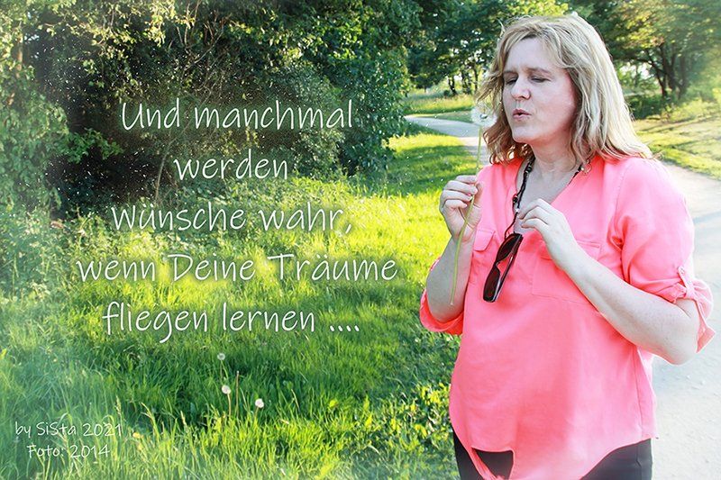 Und manchmal werden Wünsche wahr .... Silvia mit Pusteblume