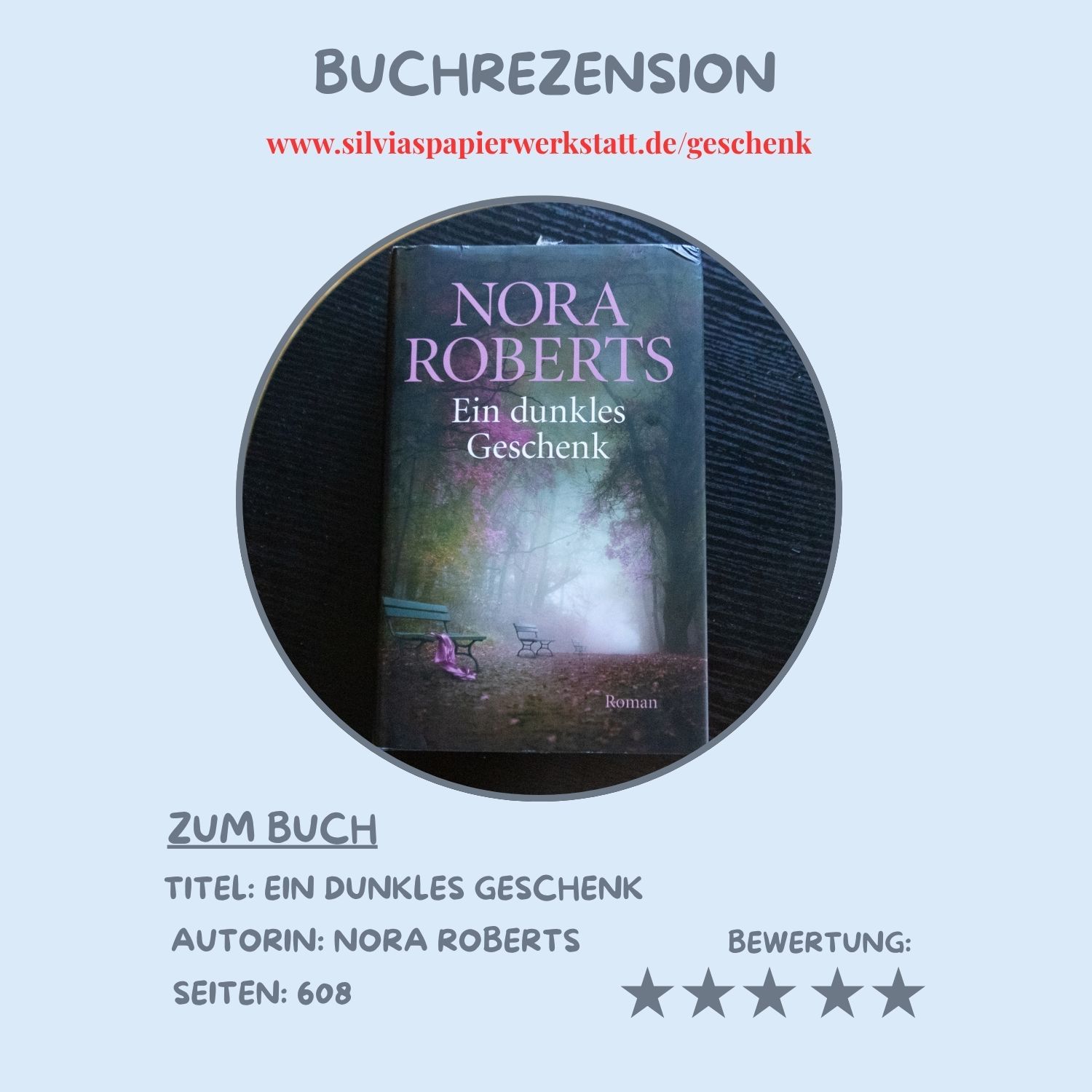 Titelbild zur Buchrezension Ein dunkles Geschenk von Nora Roberts