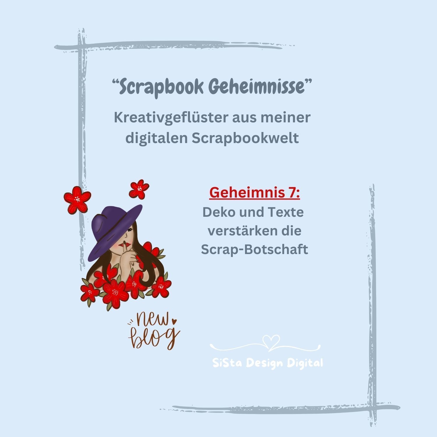 Titelbild zum Scrapbook-Geheimnis 7 - Deko und Texte