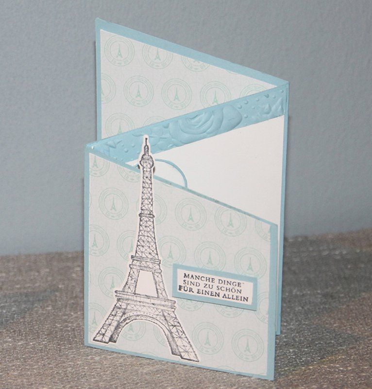 Tutorial zur Kartengestaltung Karte Z-Fold - mit Eiffelturm