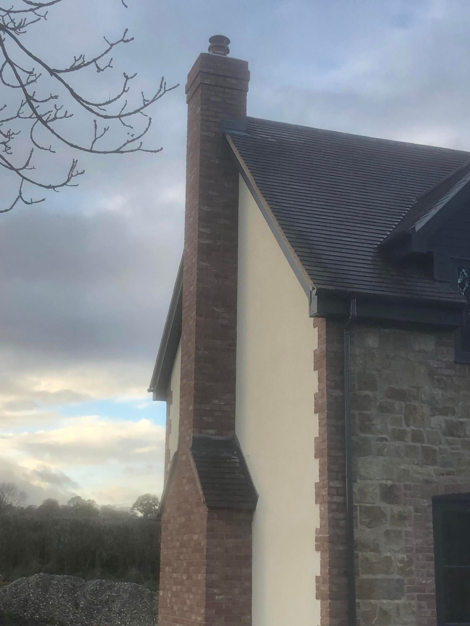 Chimney build CDM Builders Ironbridge Telford