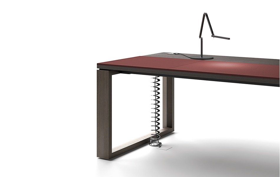 Schreibtisch Elektrifizierung, Kabelspirale, Kabelwurm, Kabelaufbewahrung Schreibtisch, Chromspirale, schöne Kabelspirale, kabelführung verchromte Schreibtische, edle Kabelführung, Kabelspirale verchromt