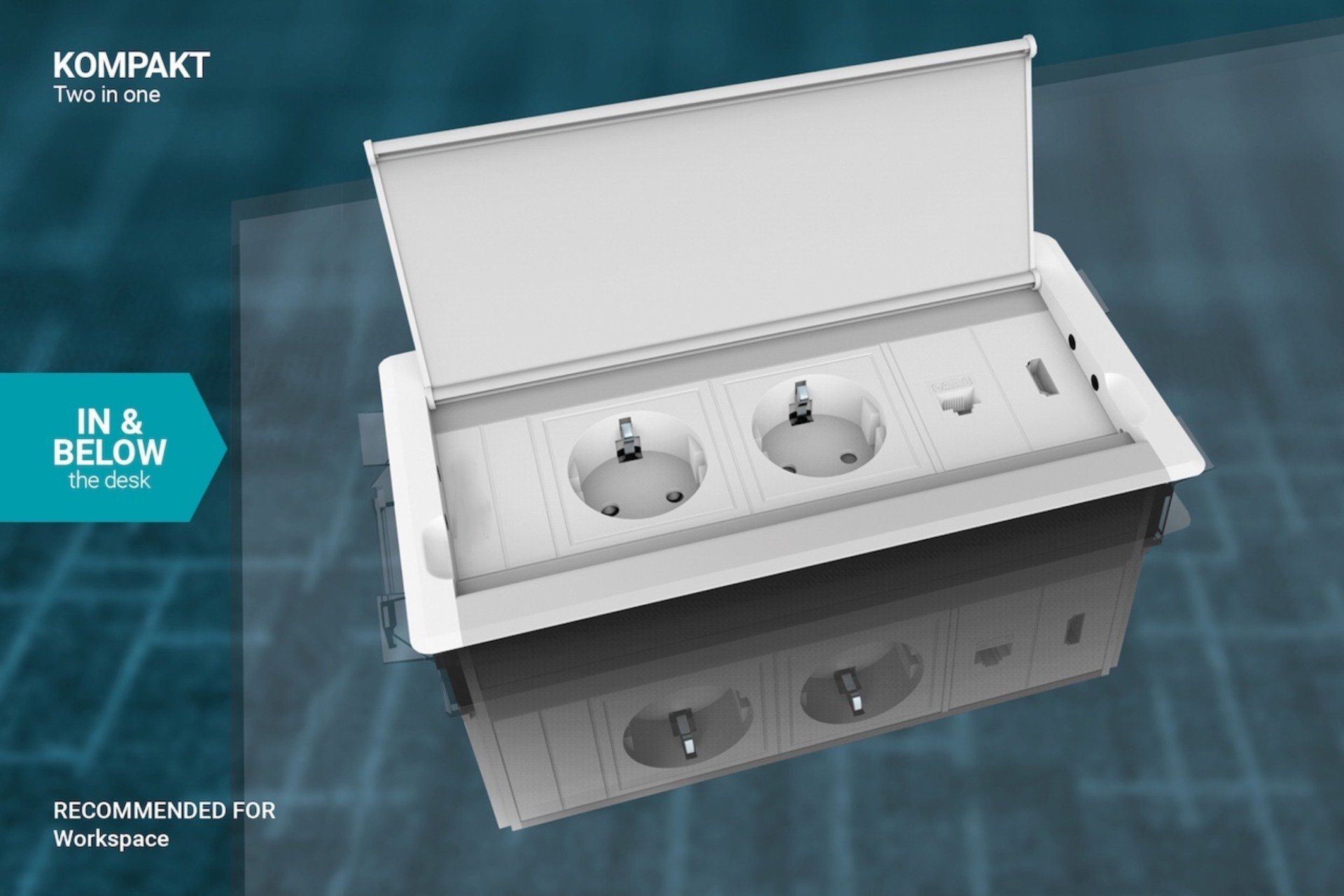 Kabelmanagement Büromöbel, Gitterkabelkanal, Kabelmanagement Schreibtisch, Kabelführung, Kabelwanne Schreibtisch, Einbausteckdose Schreibtisch, Kabelwanne abklappbar