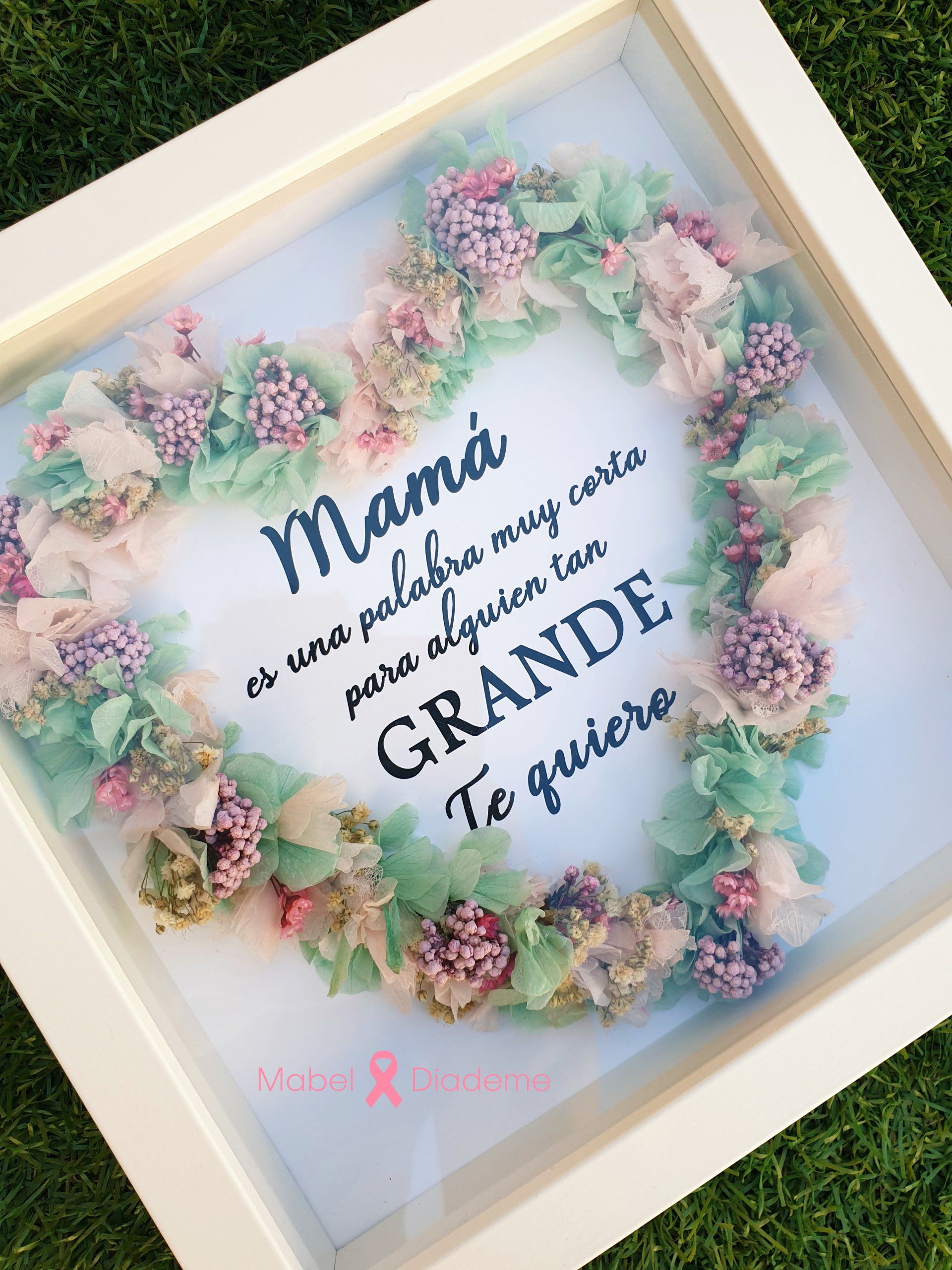 Cuadro flores preservadas regalo para madres bodas cumpleaños dia de la madre