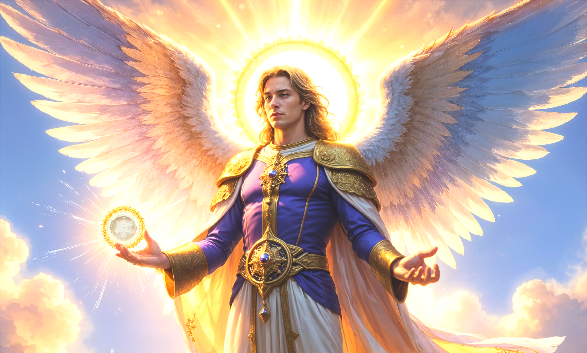 Erzengel Metatron Erzengel Metatron mit dem Metatronportal diamant in den Händen