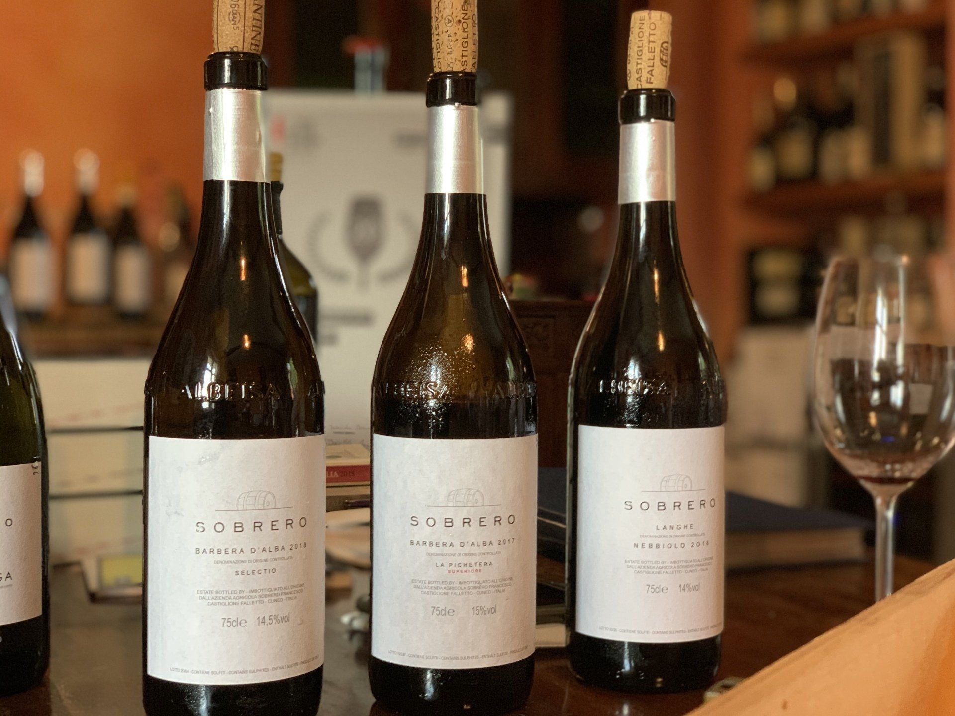 Weinverkostung feinster Sobrero Weine aus dem Piemont.