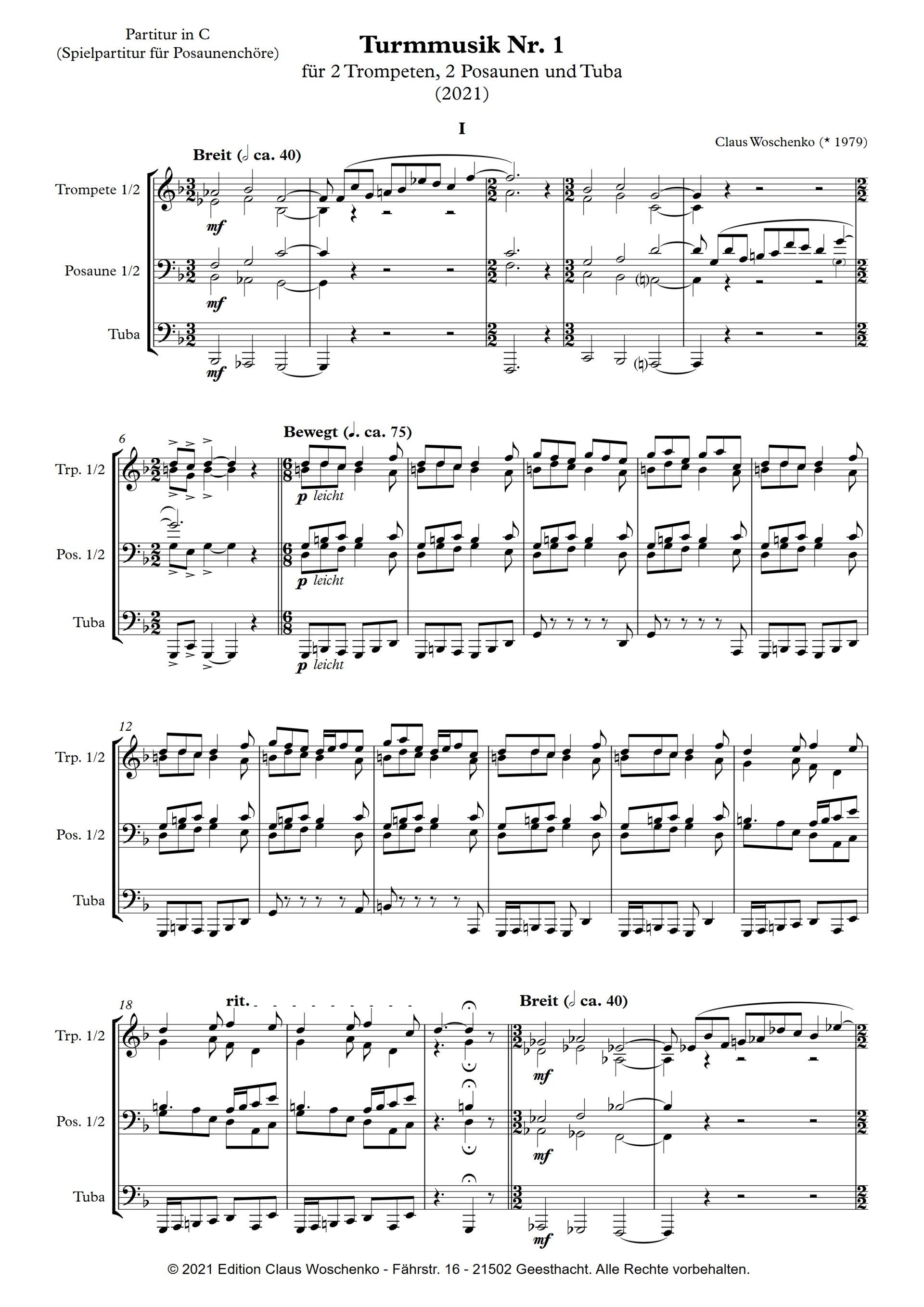 Claus Woschenko - Turmmusik Nr. 1 (2021) Claus Woschenko - Turmmusik Nr. 1 (2021)