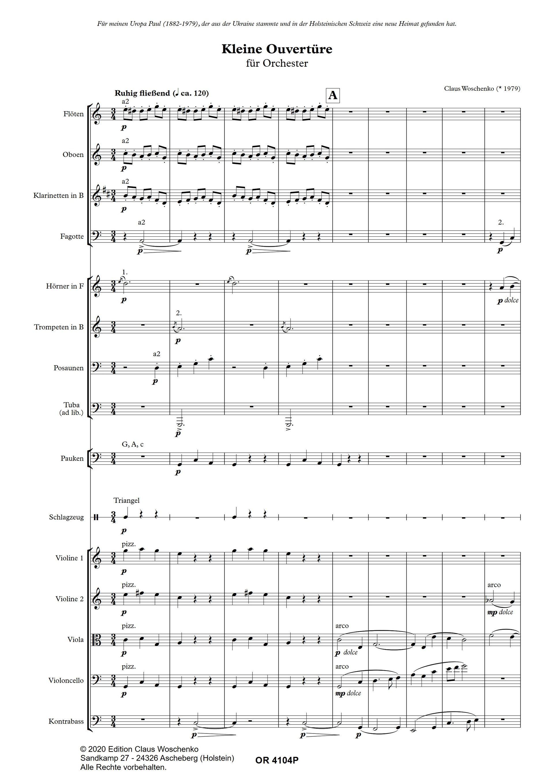 Claus Woschenko - Kleine Ouvertüre (2020) Claus Woschenko - Kleine Ouvertüre (2020)