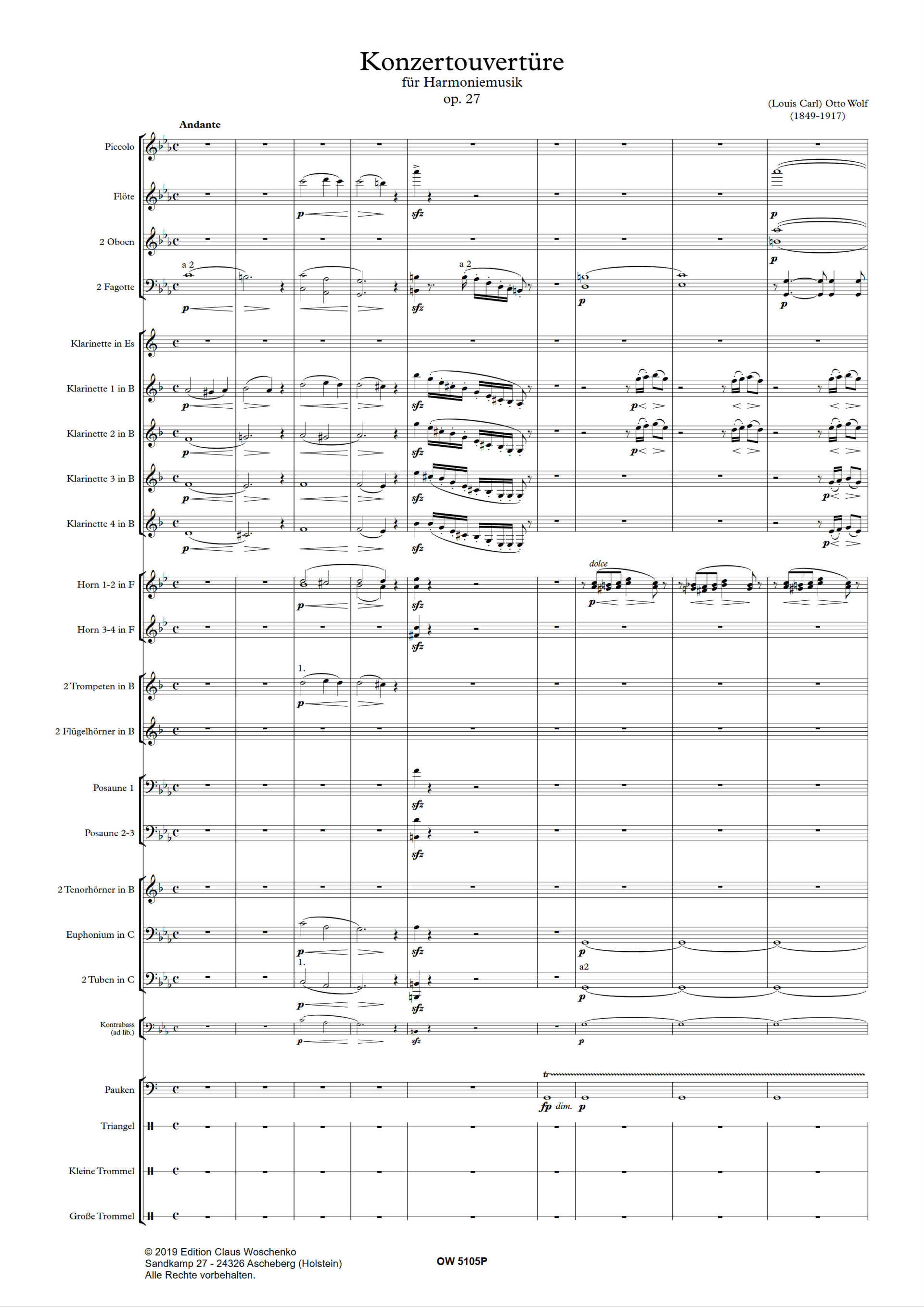 Otto Wolf - Konzertouvertüre für Harmoniemusik op. 27 Otto Wolf - Konzertouvertüre für Harmoniemusik op. 27