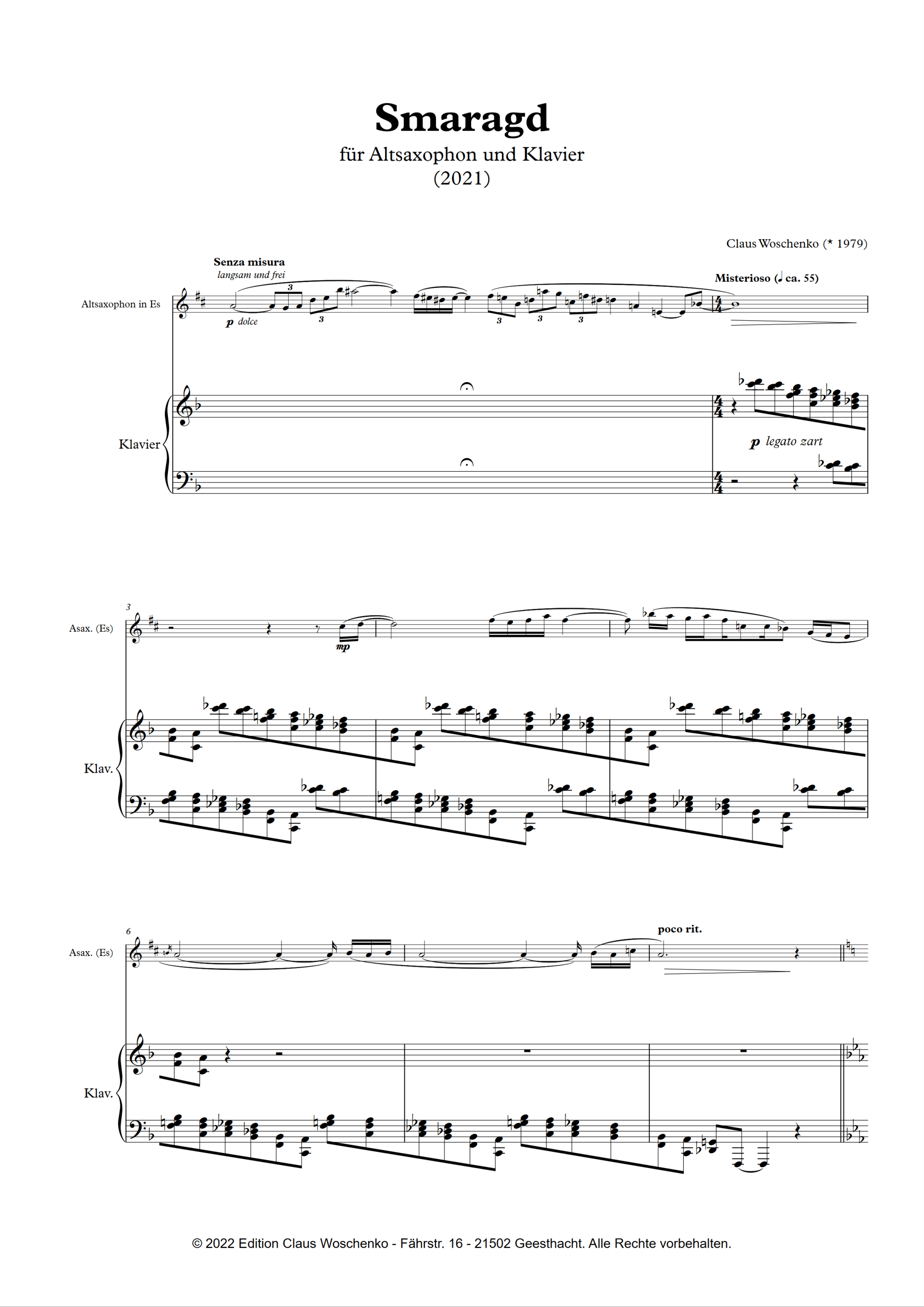 Claus Woschenko - Smaragd (2021) Claus Woschenko - Smaragd (2021)