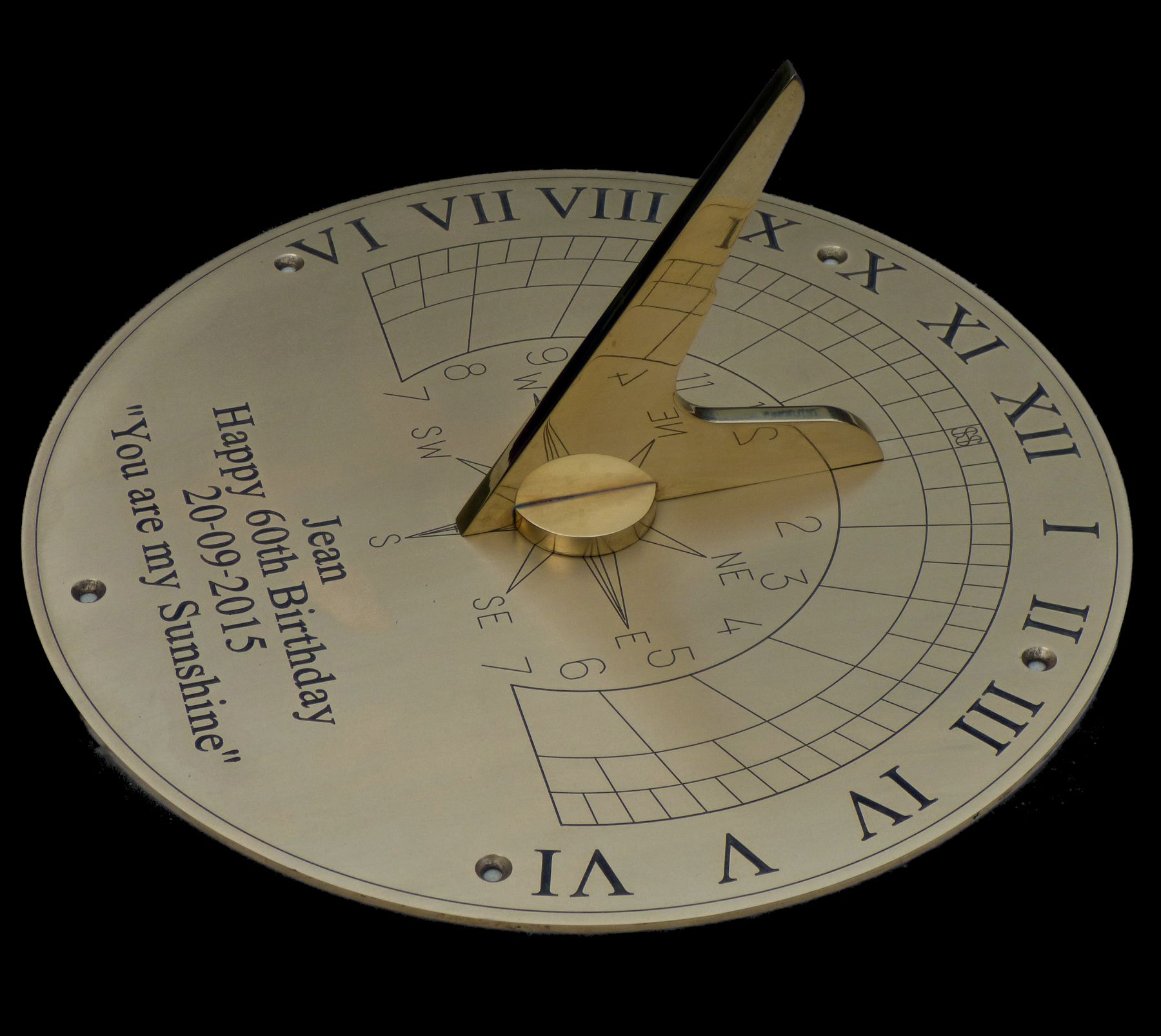 ompass local solar noon horizontal sundial 1   ©Stephen_Holehan_Sundials.