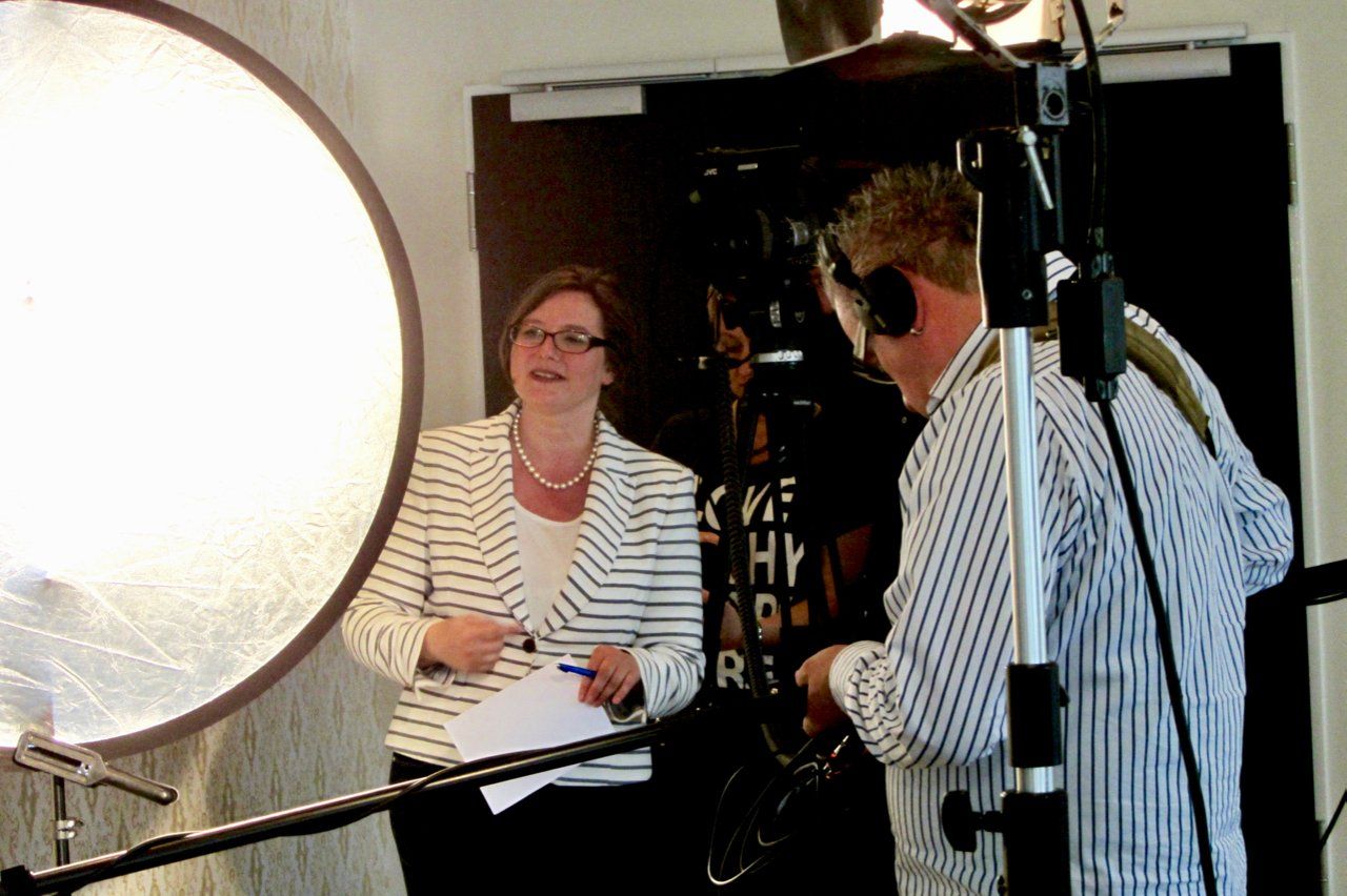 Melanie Kabus beim Imagefilmdreh, Xtrafilm