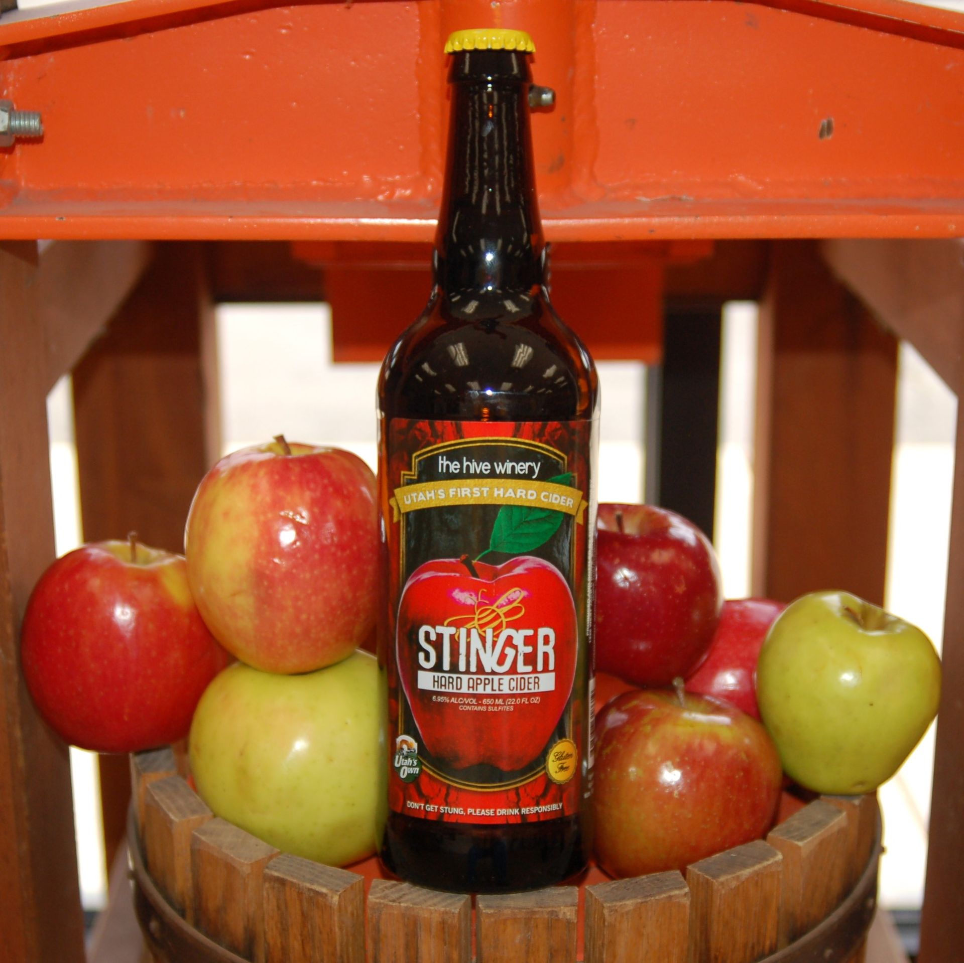 5 bottles of hard cider in a row.