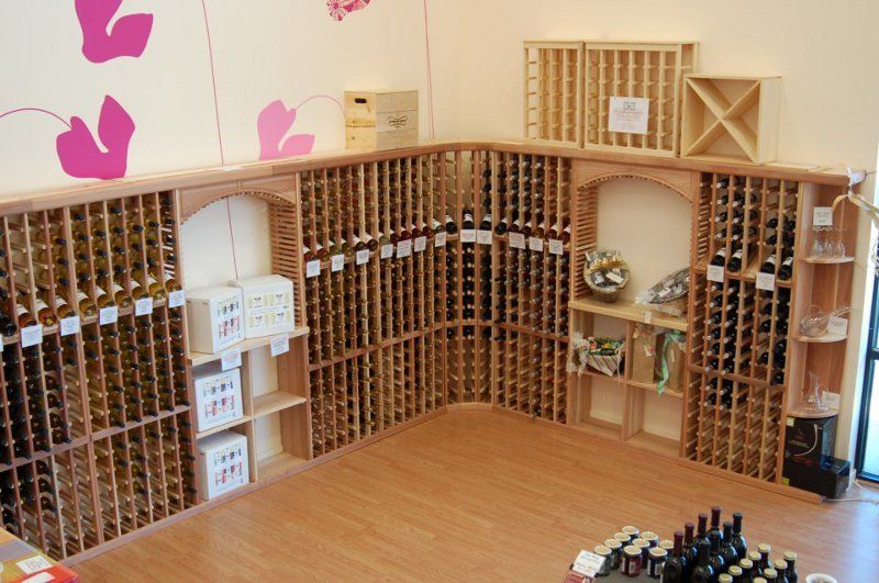 View of the Hive Winery Sales Room from second story.