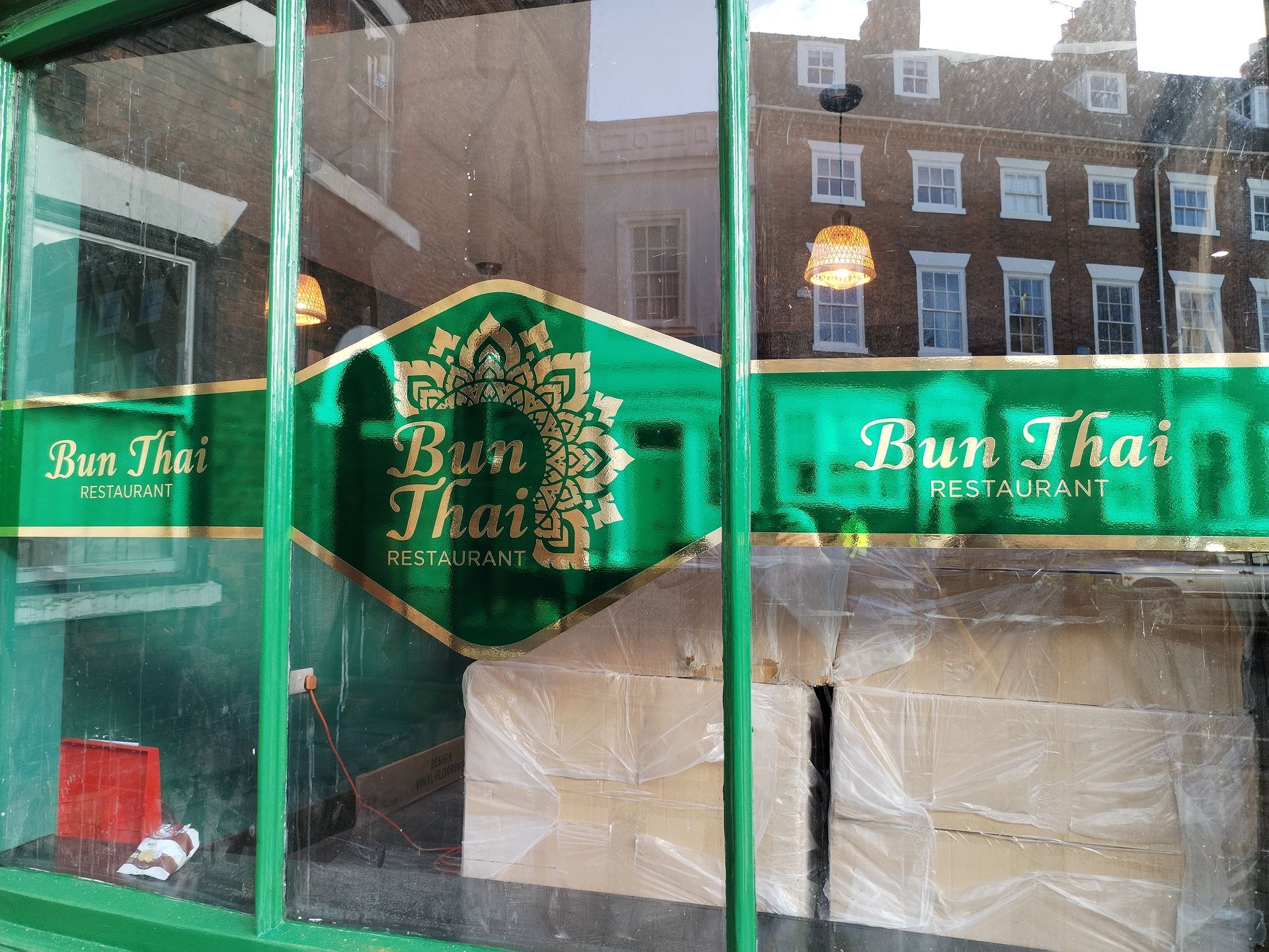 Gold and Green Chrome window graphics in beverley