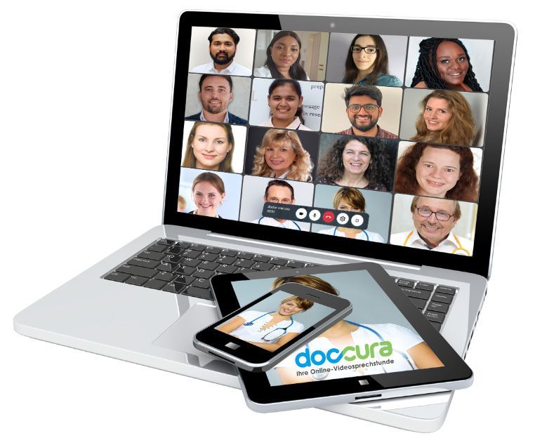 Gruppensprechstunde mit doccura Doccura Online-Videosprechstunde mit Gruppenfunktion