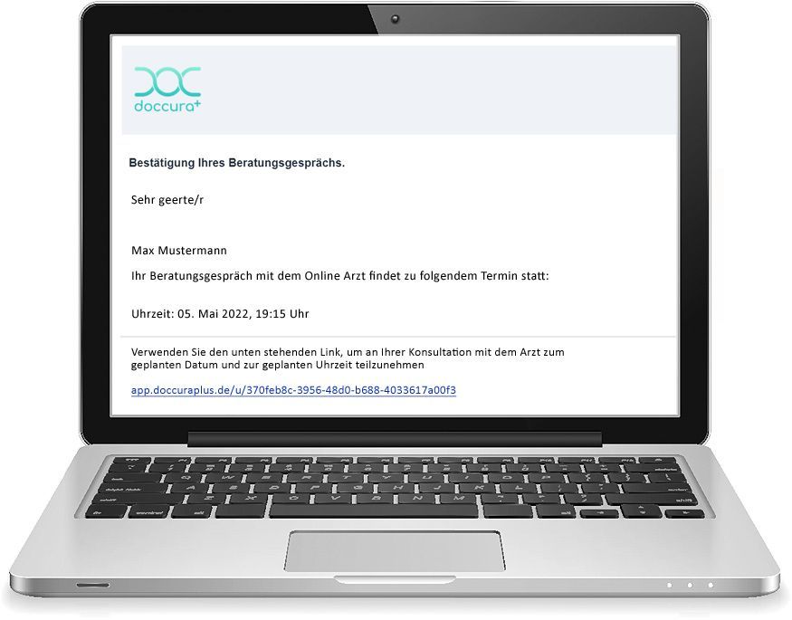 3. Bestätigungsmail Terminanfrage 3. Bestätigungsmail Terminanfrage