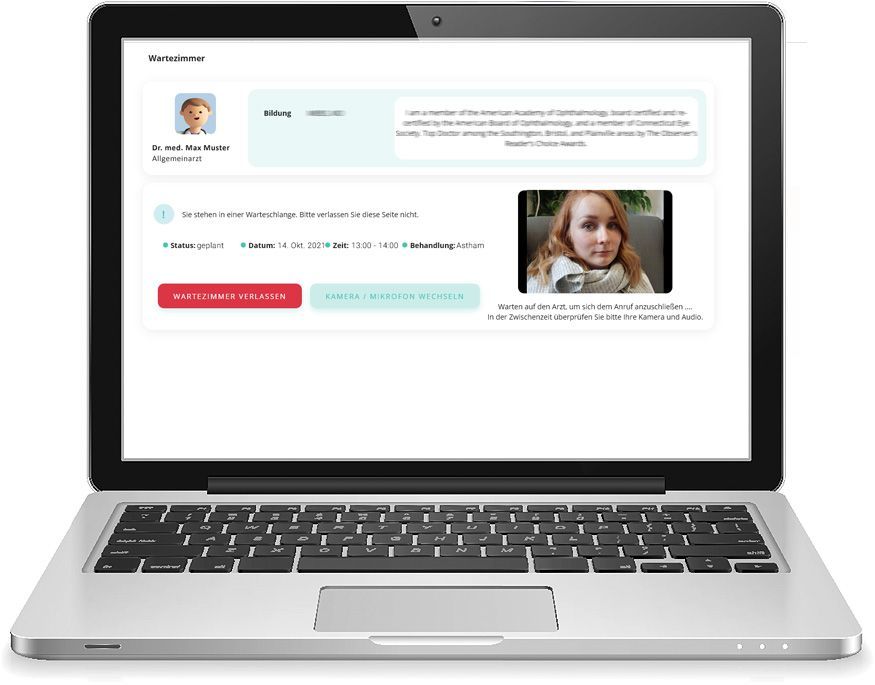 5. Sie befinden sich im virtuellen Wartezimmer 5. Sie befinden sich im virtuellen Wartezimmer