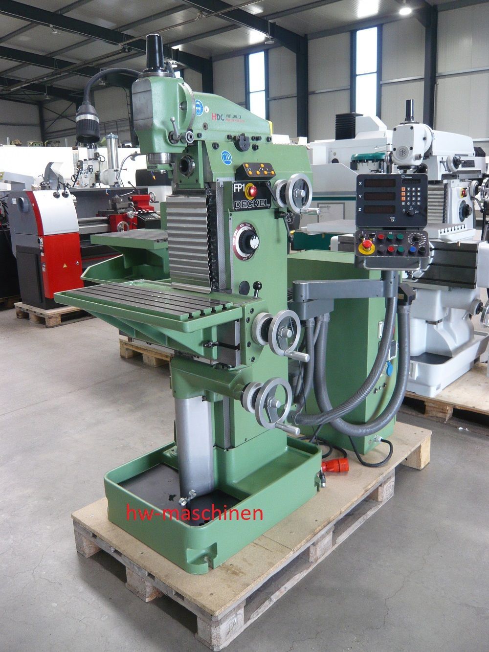 Universalfräsmaschine Deckel FP1 mit 3 – Achs – Aktiv Digitalanzeige TNC 111 Heidenhain