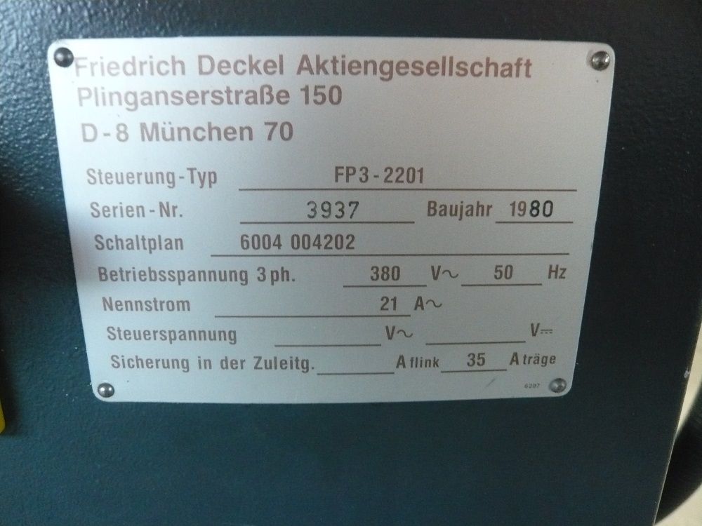 Universalfräsmaschine Deckel FP3, gebrauchte Fräsmaschine, heneka+Woll, hw-maschinen.de,