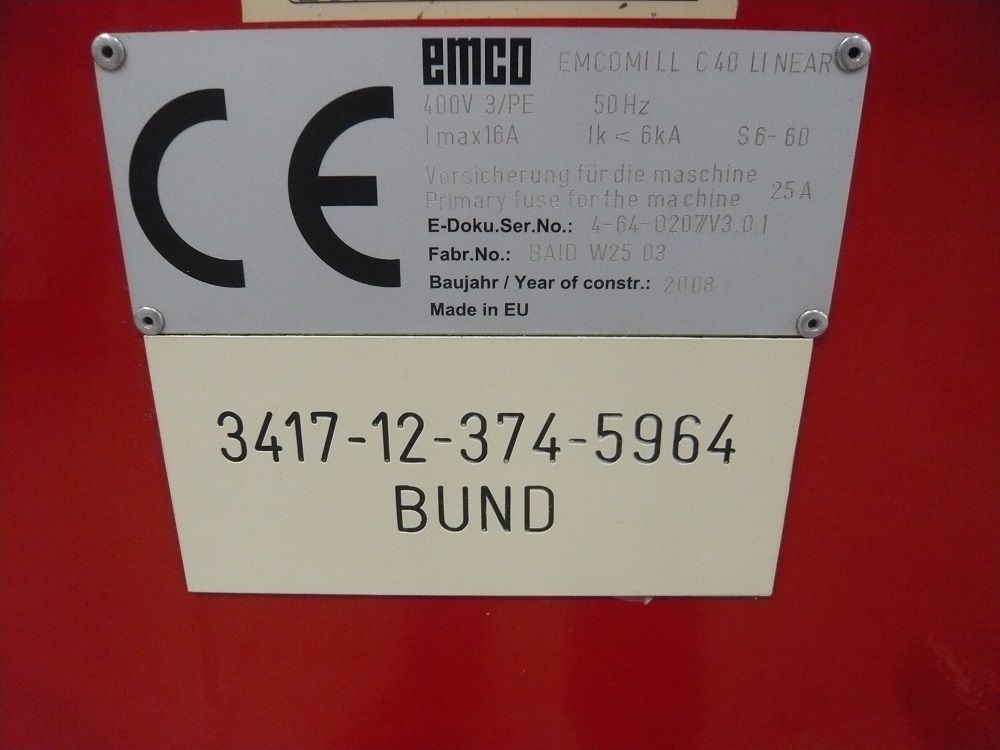 Fräsmaschine Emco C40 ; gebrauchte Fräsmaschine, hw-maschinen.de