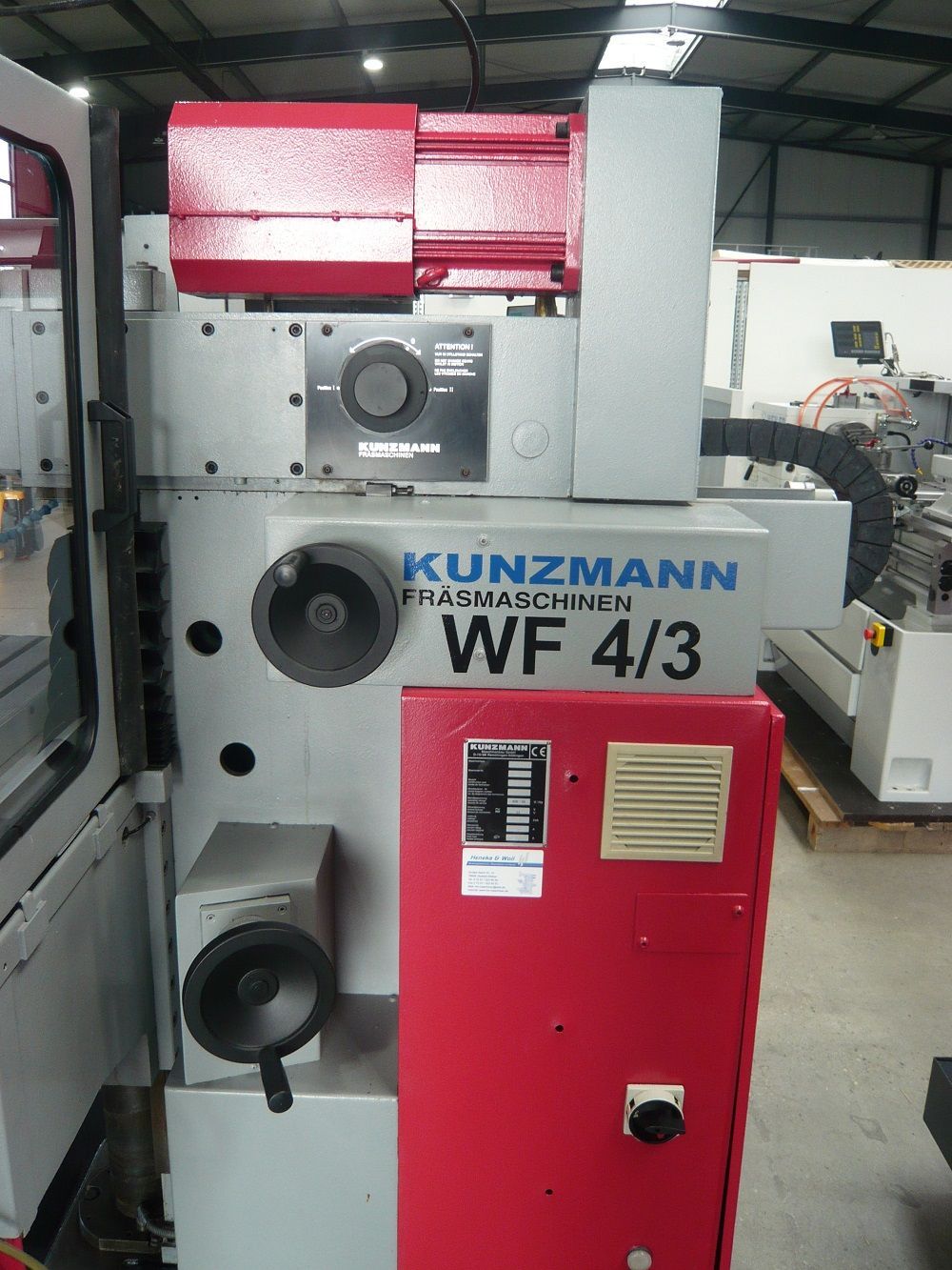 gebrauchte Fräsmaschine, Fraesmaschine, Kunzmann WF7/3, www.hw-maschinen.de, heneka&Woll GmbH&Co.KG