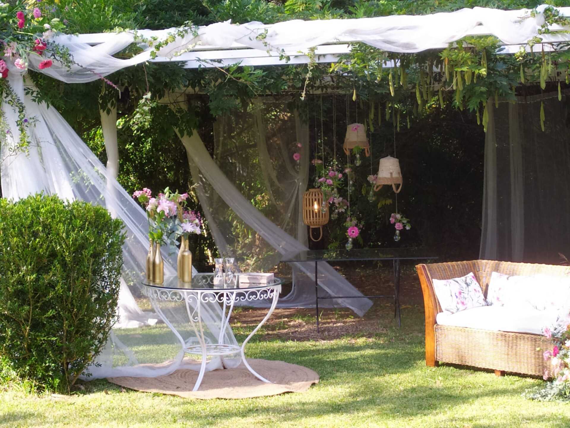 Decoración Pérgola Boda Pazo de la Pedreira
