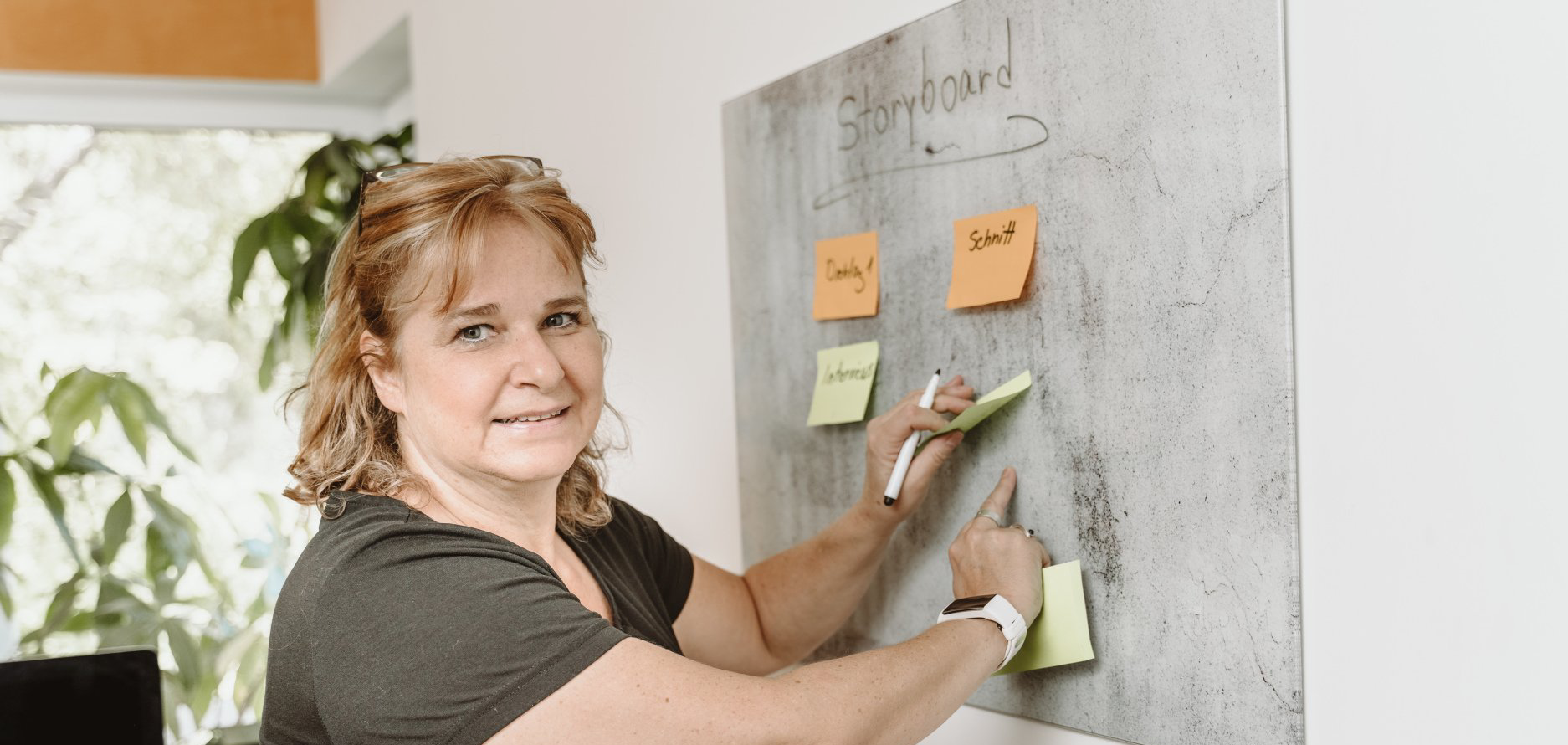Heike Wegener erstellt ein Storyboard