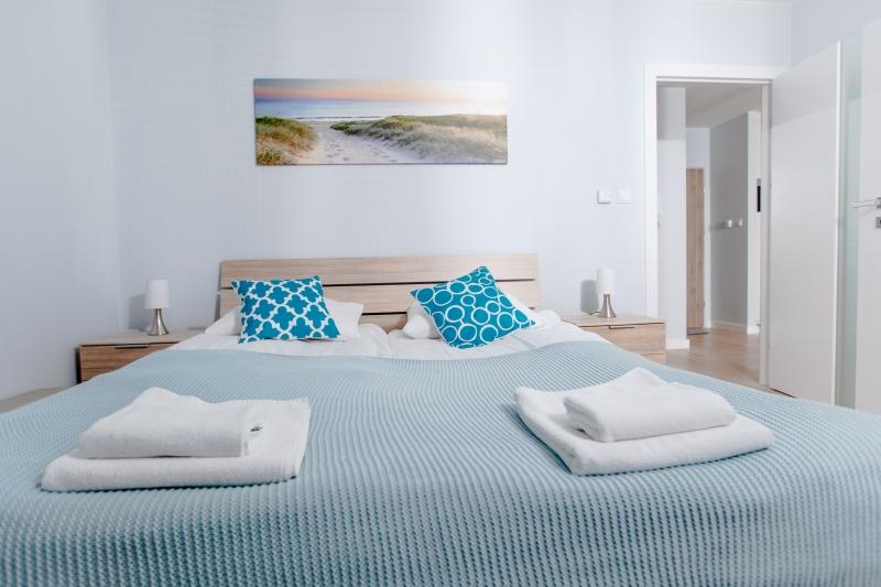 Schlafzimmer Ferienwohnung Rewal 22