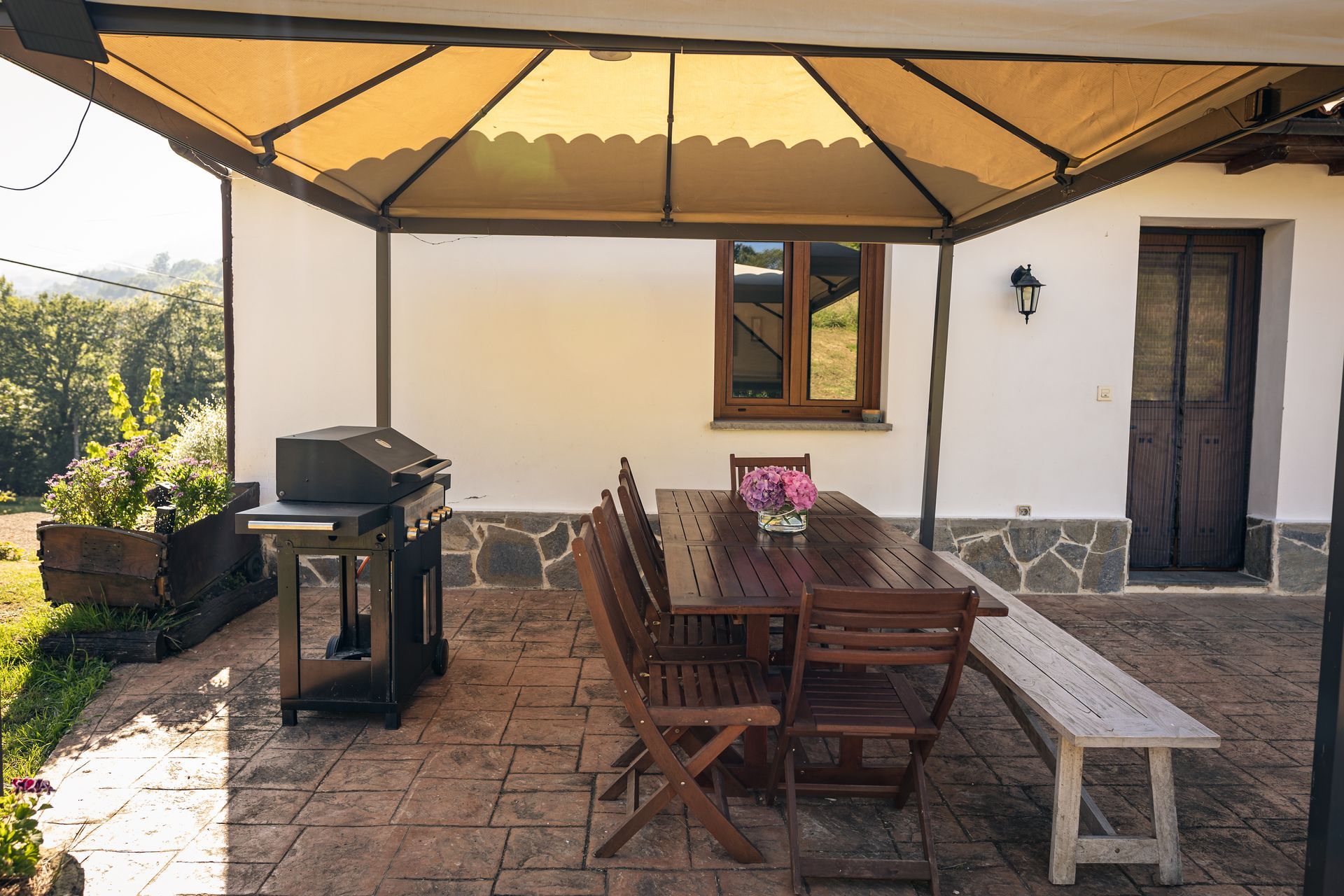 casa rural con barbacoa