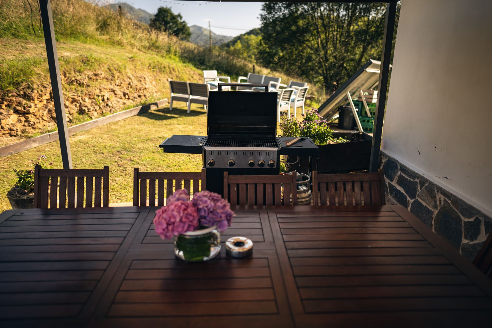 casa rural con barbacoa