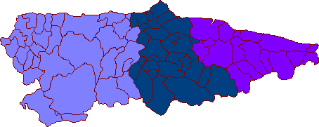 mapa concejos de Asturias