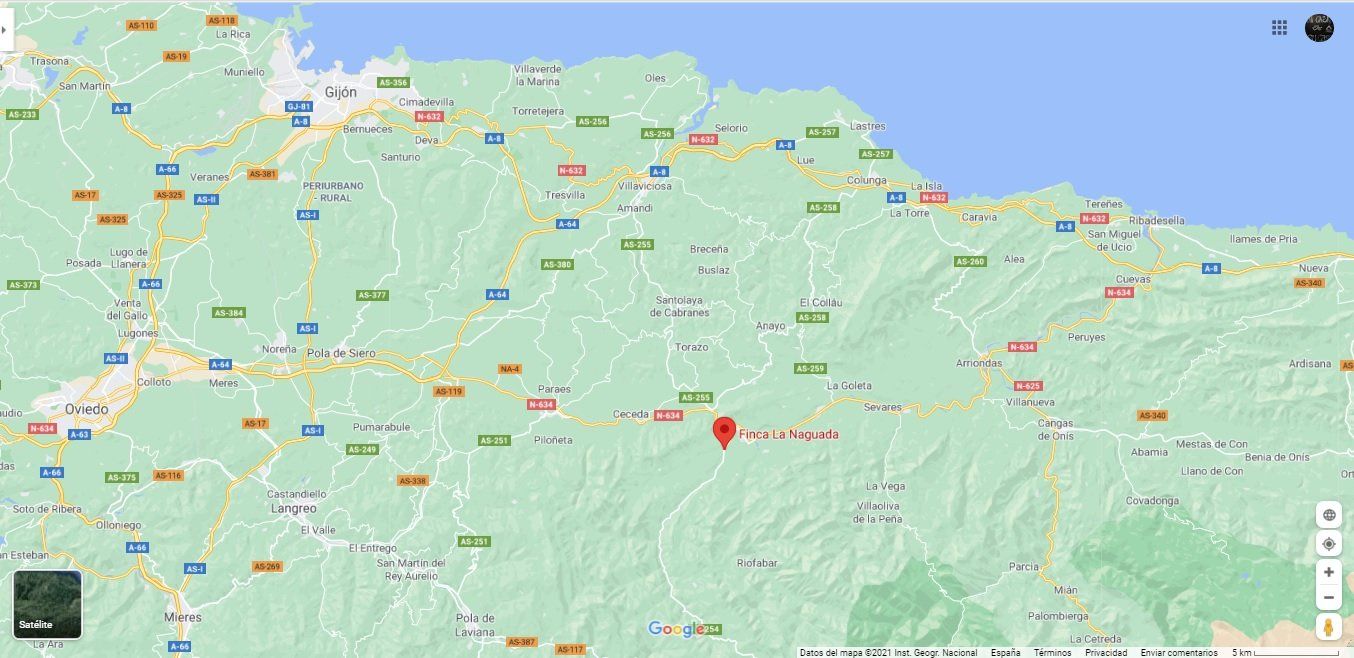 Ubicación casa rural asturias
