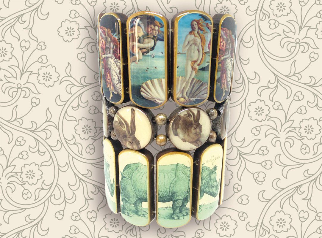 Escapulario, Glücksbringer, Bettelarmband, Albrecht Dürer, Botticelli, Michelangelo, David, Glücksbringer,