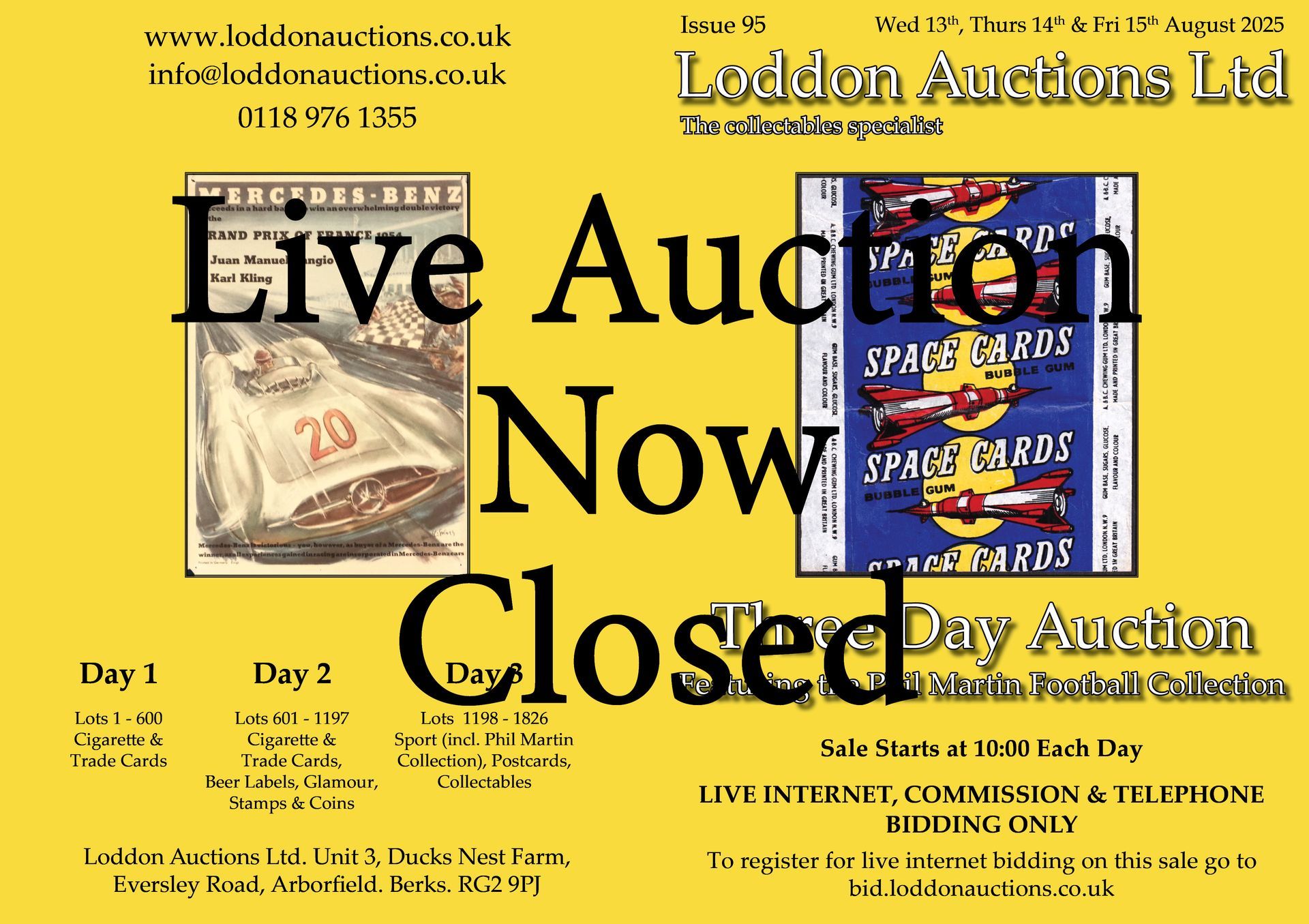 August 2025 Live Auction now Closed August 2025 Live Auction now Closed