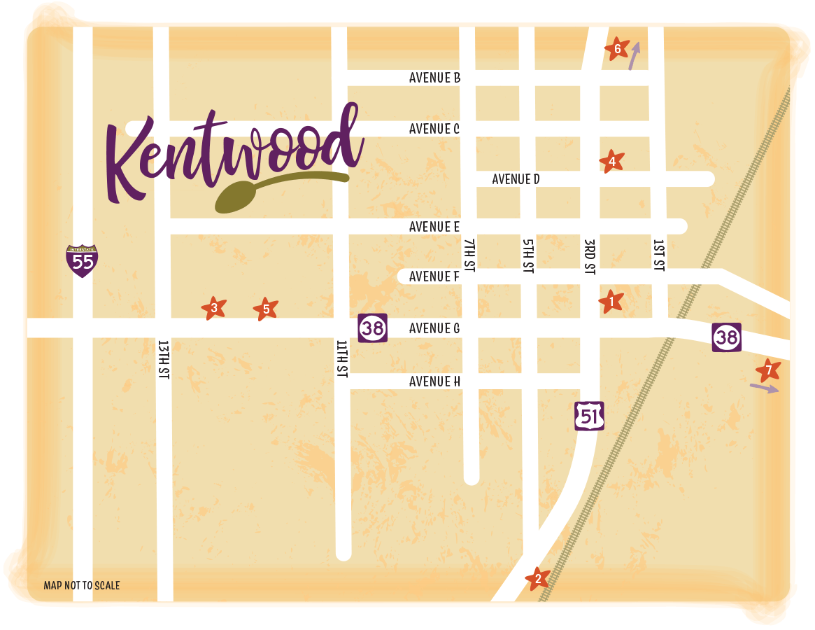 Kentwood Restaurants Map