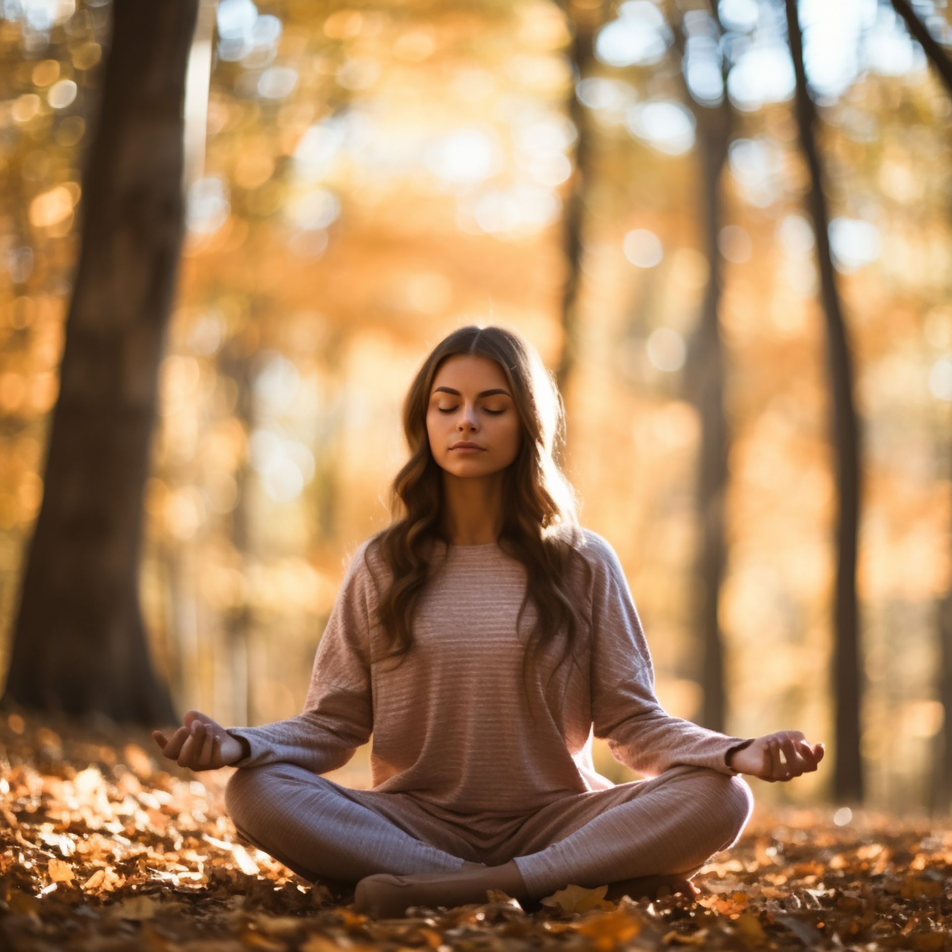 Junge Frau, die meditiert