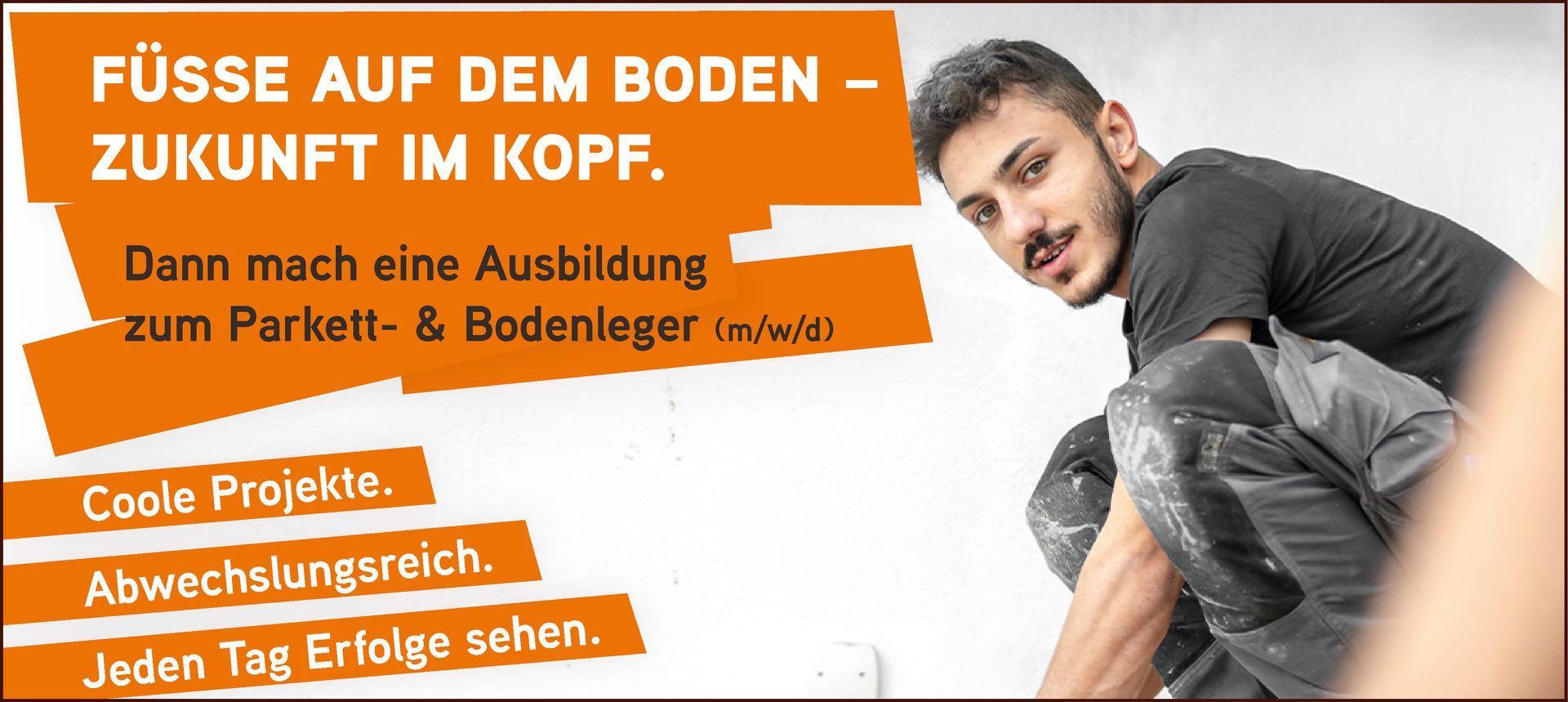 Ausbildung zum Parkett- und Bodenleger (m/w/d) bei Allmendinger – sichere Zukunft im Handwerk – gesucht.