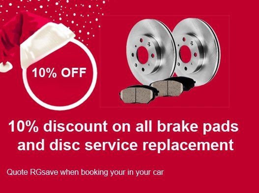 10% discount on brake pads and disc repairs. Save on Brake Pads and Disc