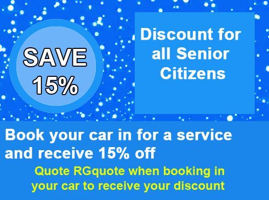 15% Discount on a service Discount for Senior Citizens