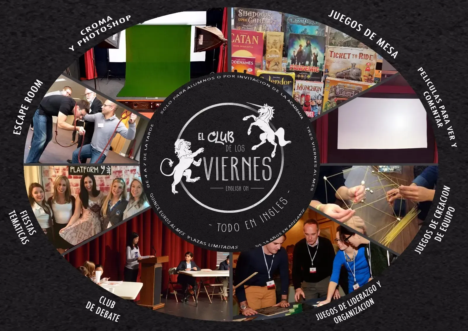 Actividades El Club de los Viernes Folleto explicativo de actividades de El Club de los Viernes de Astillero