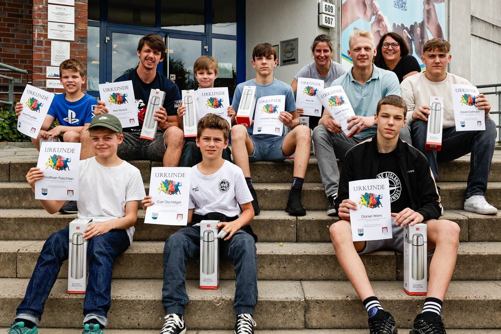 Die geehrten JGS-Sportler der Bergedorfer Sportlerehrung 2021-2023