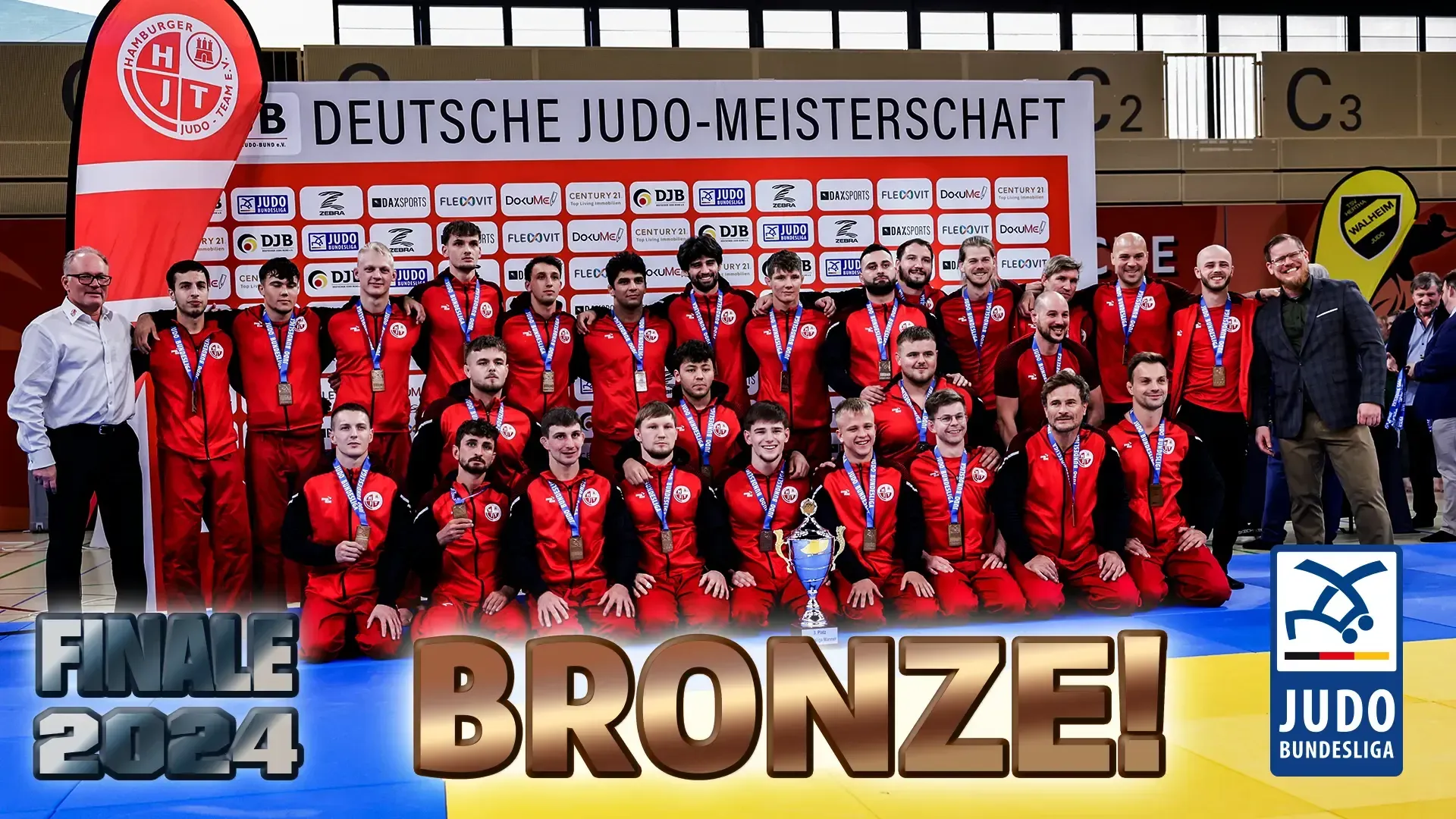 Das Hamburger Judo-Team holt 2024 wieder Bronze in der 1. Judo Bundesliga.