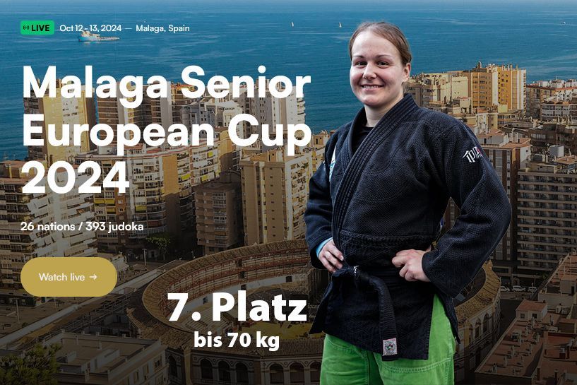 Platz 7 für Celine Becker bis 70 kg beim European Cup in Malaga!
