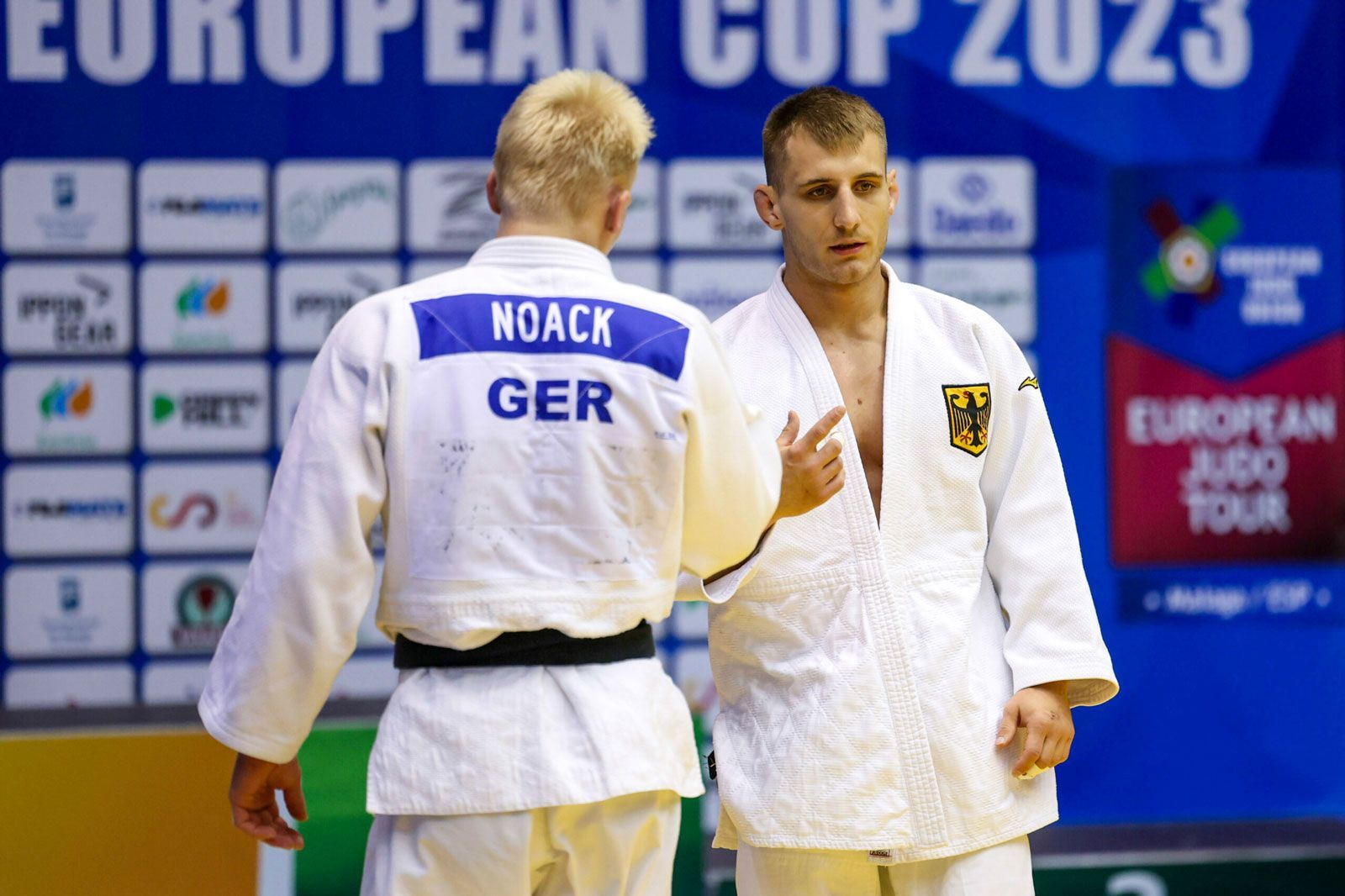 Gerrit Noack und Tim Gramkow auf dem Malaga EC 2023, Foto von Gabi Juan/EJU