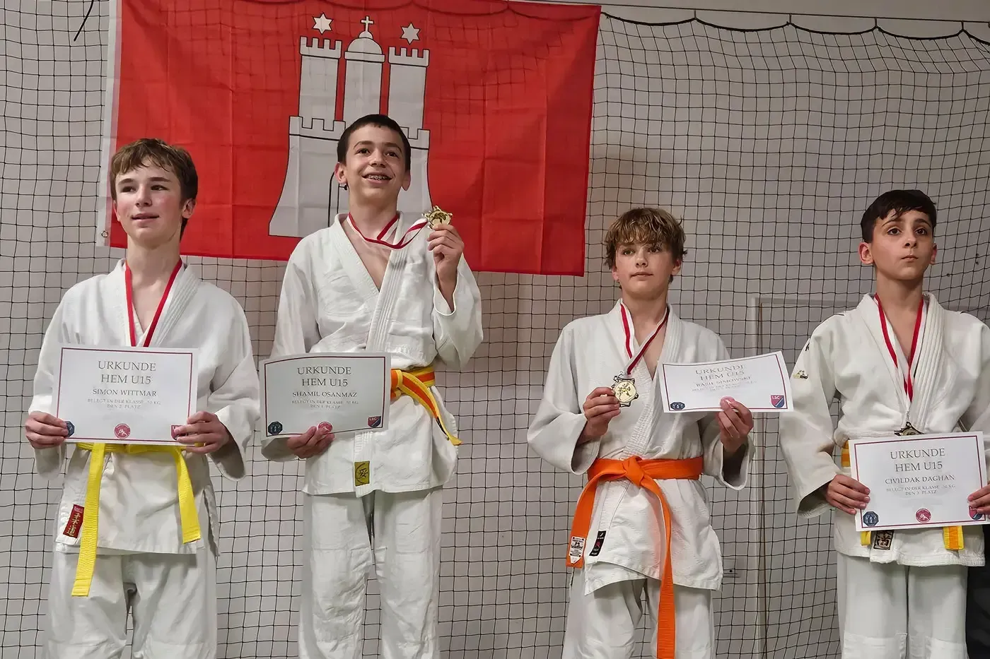 Hamburger Meister 2025 Shamil Osanmaz -50 kg und Bronze für Basil Simowski -50 kg von der JGS.