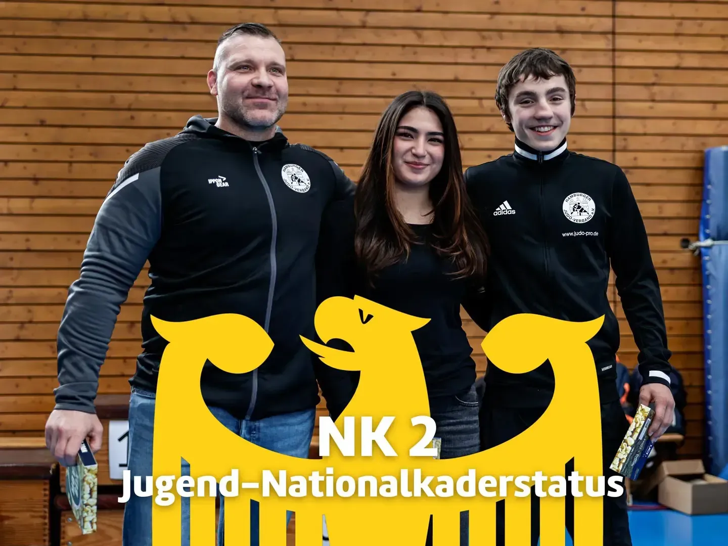 NK2 Jugend National Kaderstatus für die JGS-Judoka Narin Bozkurt und Janek Schumann in 2026.