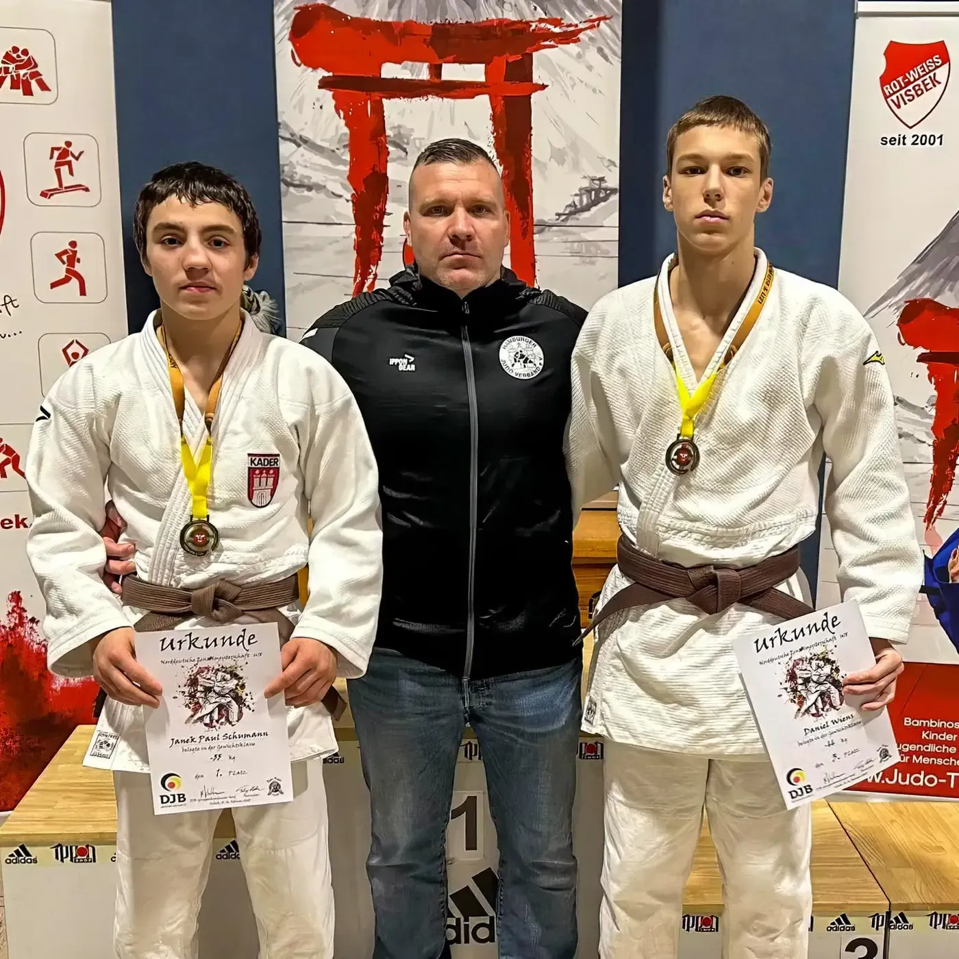 Norddeutsche EM U18 - Norddeutscher Meister Janek Schumann bis 55 kg und Bronze für Daniel Wiens bis 66 kg von der JGS!