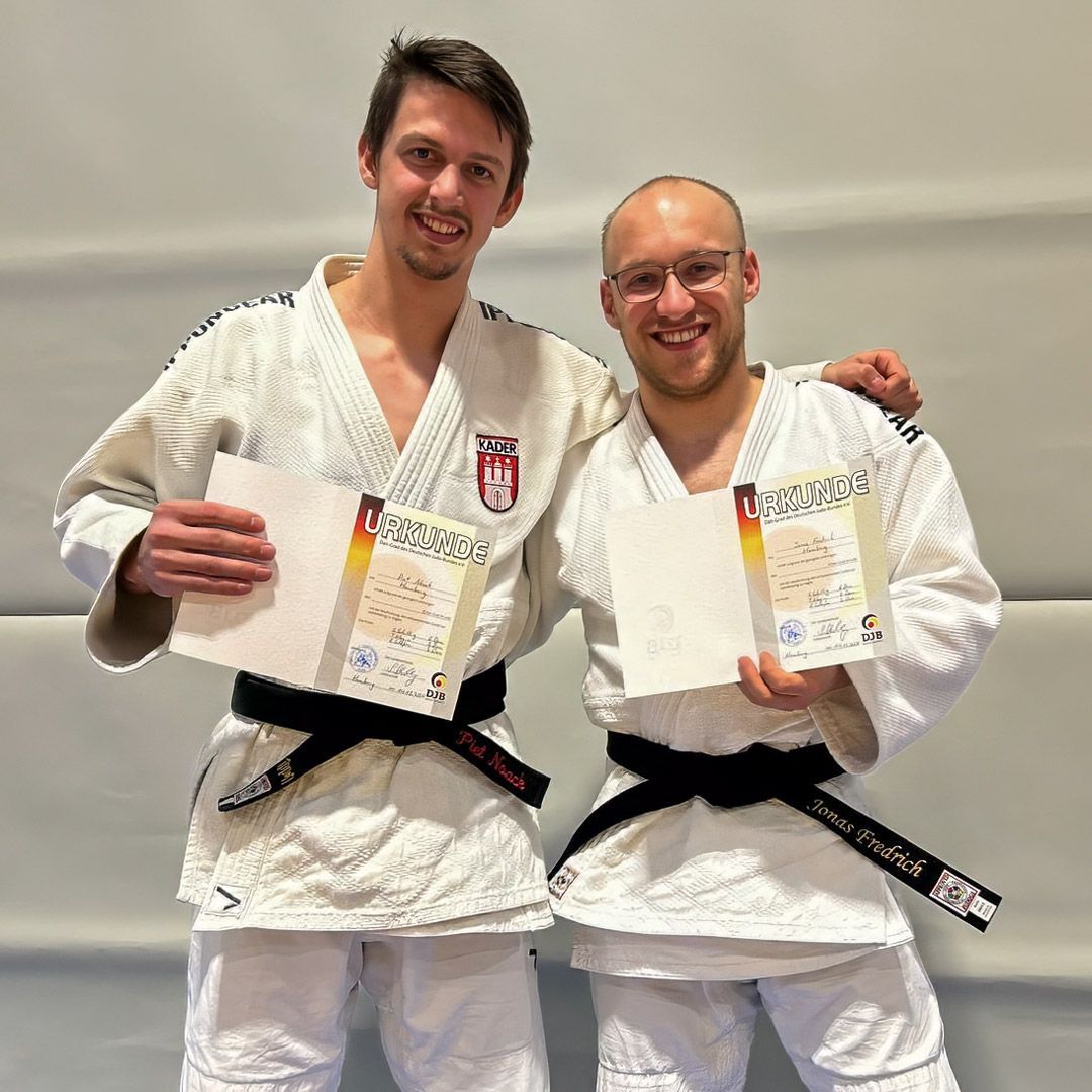 2. Dan für Piet Noack und 1. Dan für Jonas Fredrich
